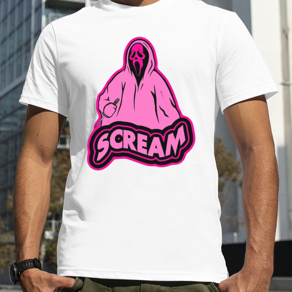 Pink Ghostface Art Lover Gifts shirt