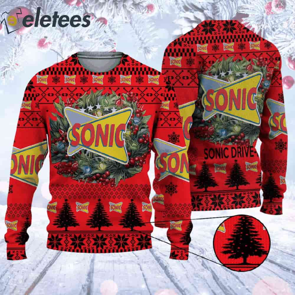 Sonic the hedgehog store ugly christmas sweater