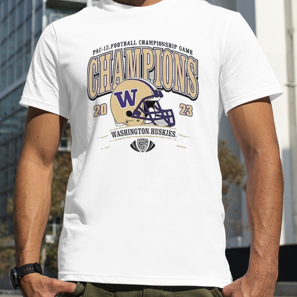 Washington Huskies 2023 Pac-12 Football Champions Helmet shirt