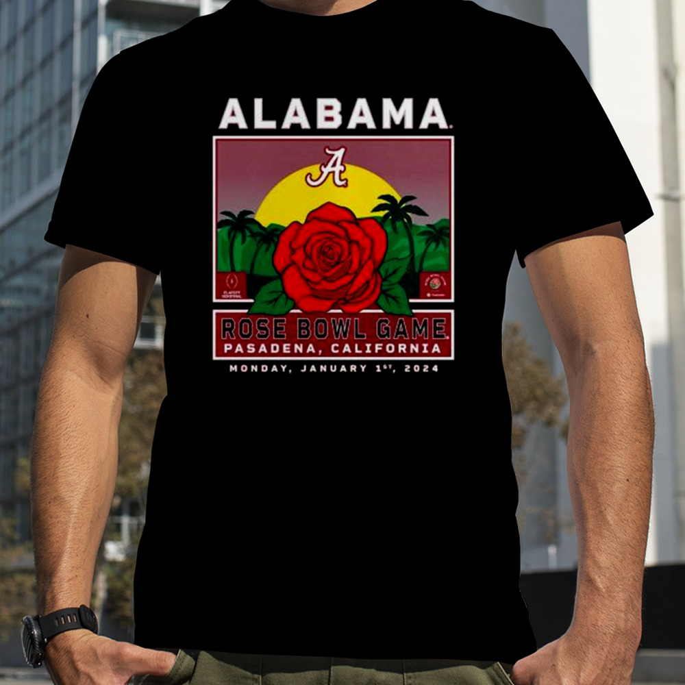 Alabama Crimson Tide College Football Playoff 2024 Rose Bowl T-Shirt