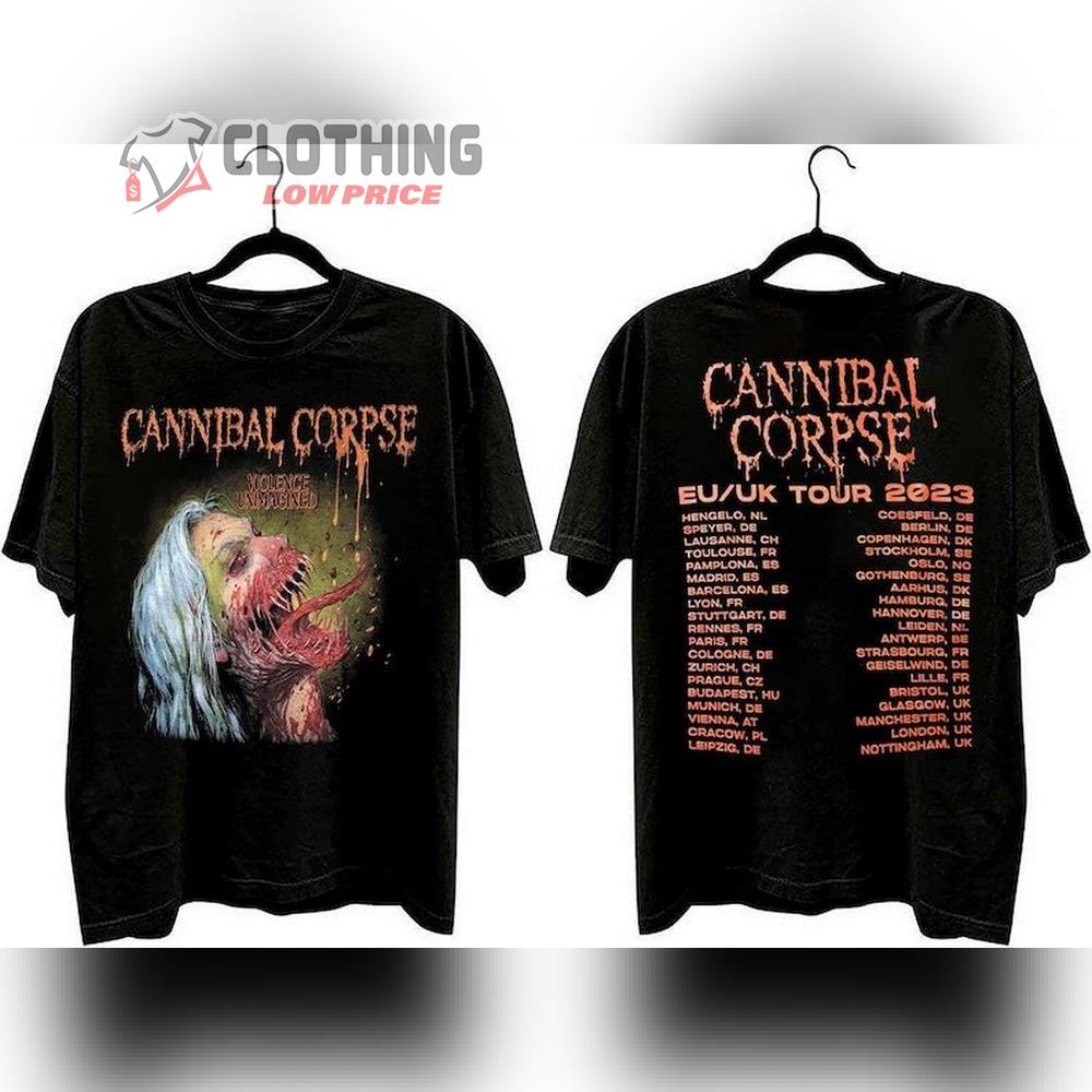 Cannibal Corpse Tour 2023 Shirt, Cannibal Corpse US-UK Tour Concert Shirt, 2023 Europe Tour Merch