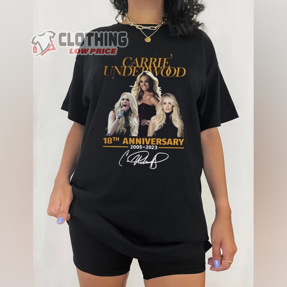 Carrie Underwood 18Th Anniversary Tour 2023 Merch, Carrie Underwood World Tour 2023 T-Shirt