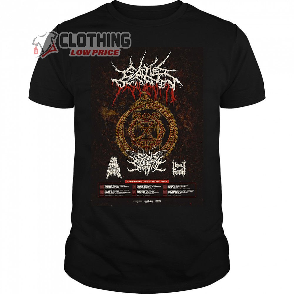 Cattle Decapitation Terrasite European Tour 2024 Merch, Cattle Decapitation Europe Tour 2024 Tickets T-Shirt