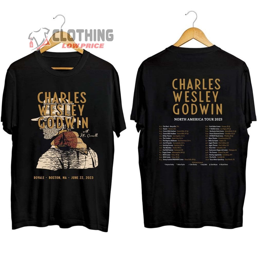 Charles Wesley Godwin North American Tour 2023 Merch, Charles Wesley Godwin World Tour 2023 Setlist Shirt, Charles Wesley Godwin Fan T-Shirt