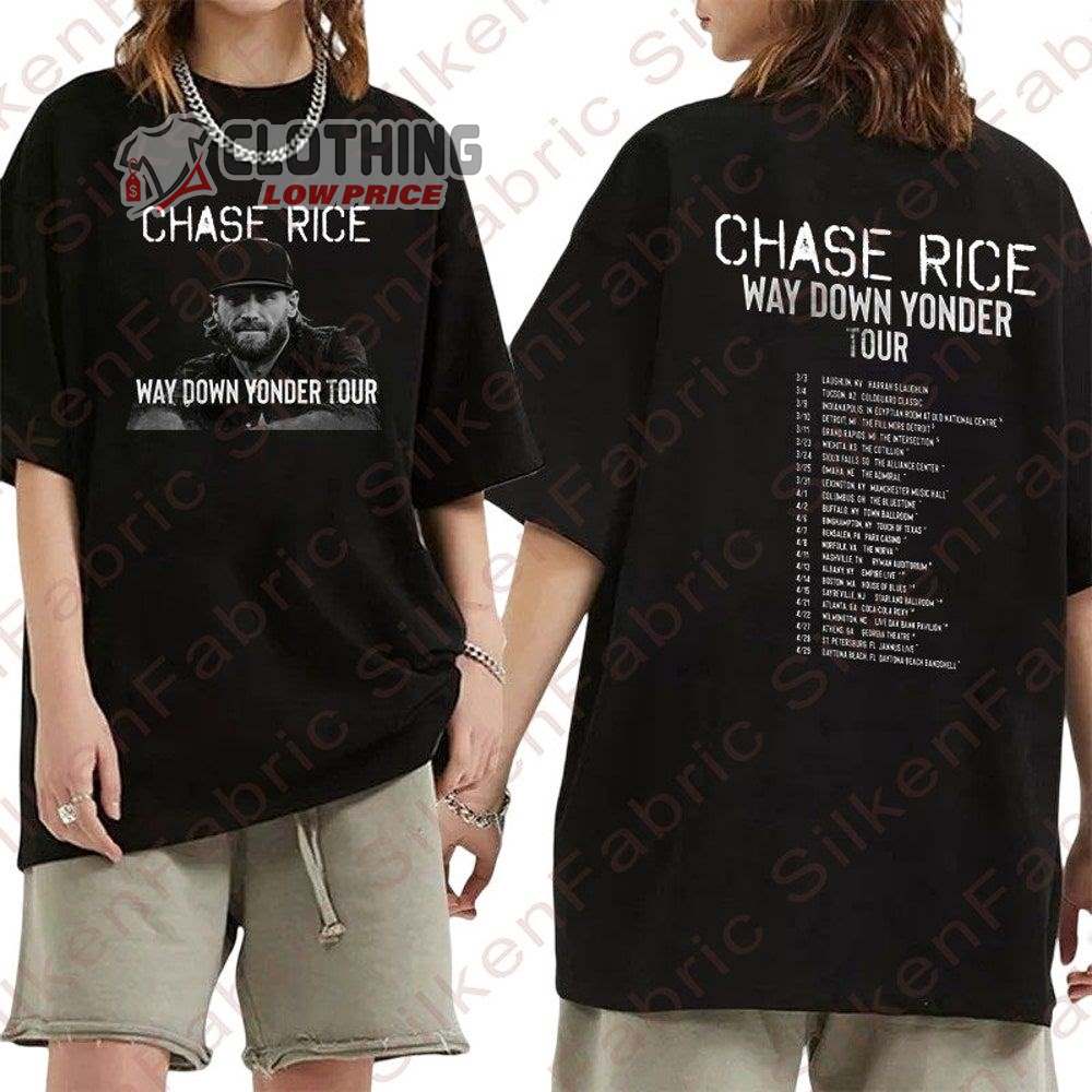 Chase Rice 2023 Way Down Yonder Tour 2023 Merch, Chase Rice Country Music Shirt Chase Rice Tour 2023 Setlist T-Shirt