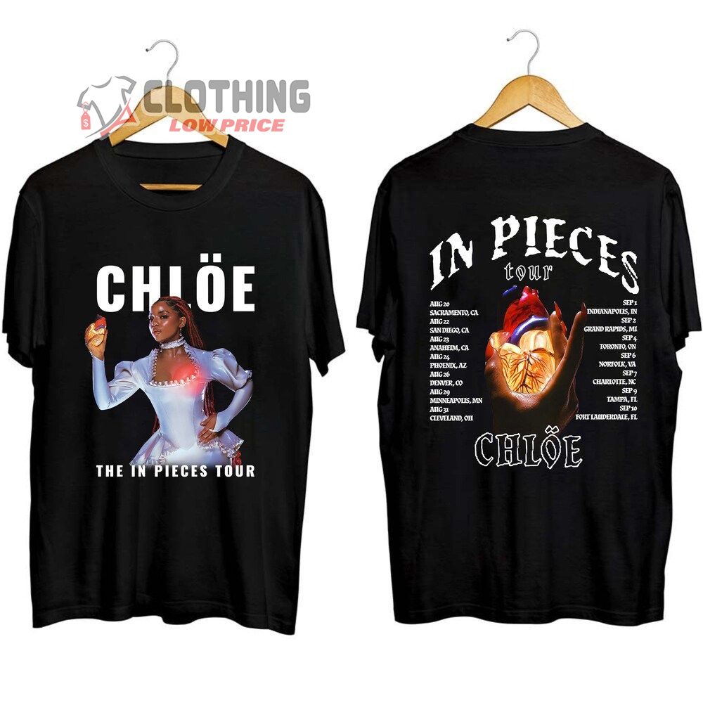 Chloe The In Pieces Tour Second Leg Merch, Chloe Bailey In Pieces Concert Shirt, Chloe Bailey Tour Dates 2023 T-Shirt