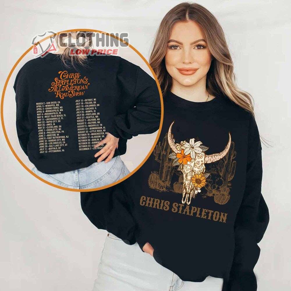 Chris Stapleton Tour 2024 Merch, Chris Stapleton Fan Shirt, Chris Stapleton All American Road Show 2024 Tour Sweashirt, Chris Stapleton Tour Dates 2024 T-Shirt Hoodie