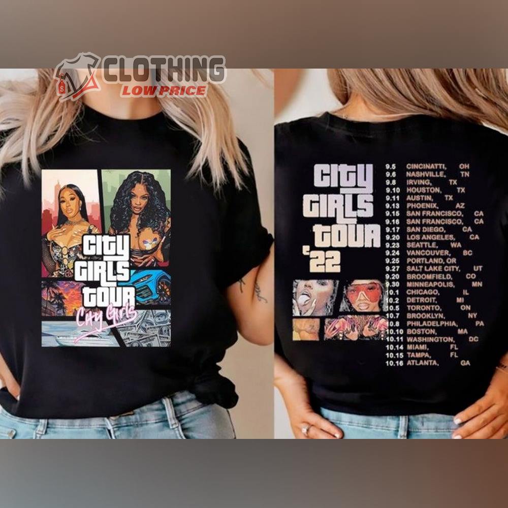 City Girls Tour Merch 2022, Usher And City Girls Rap Shit T-shirt
