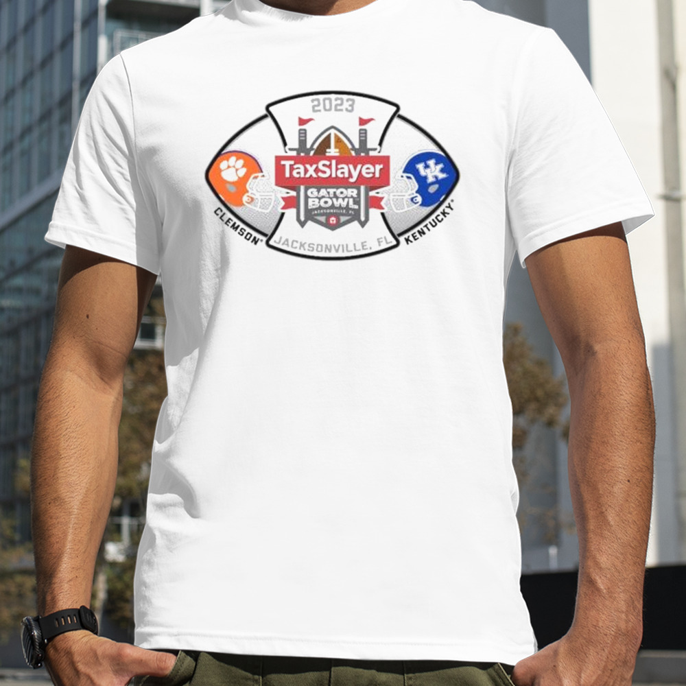 Clemson Tigers Vs Kentucky Wildcats 2023 Taxslayers Gator Bowl Bowl 2-Team Shirt