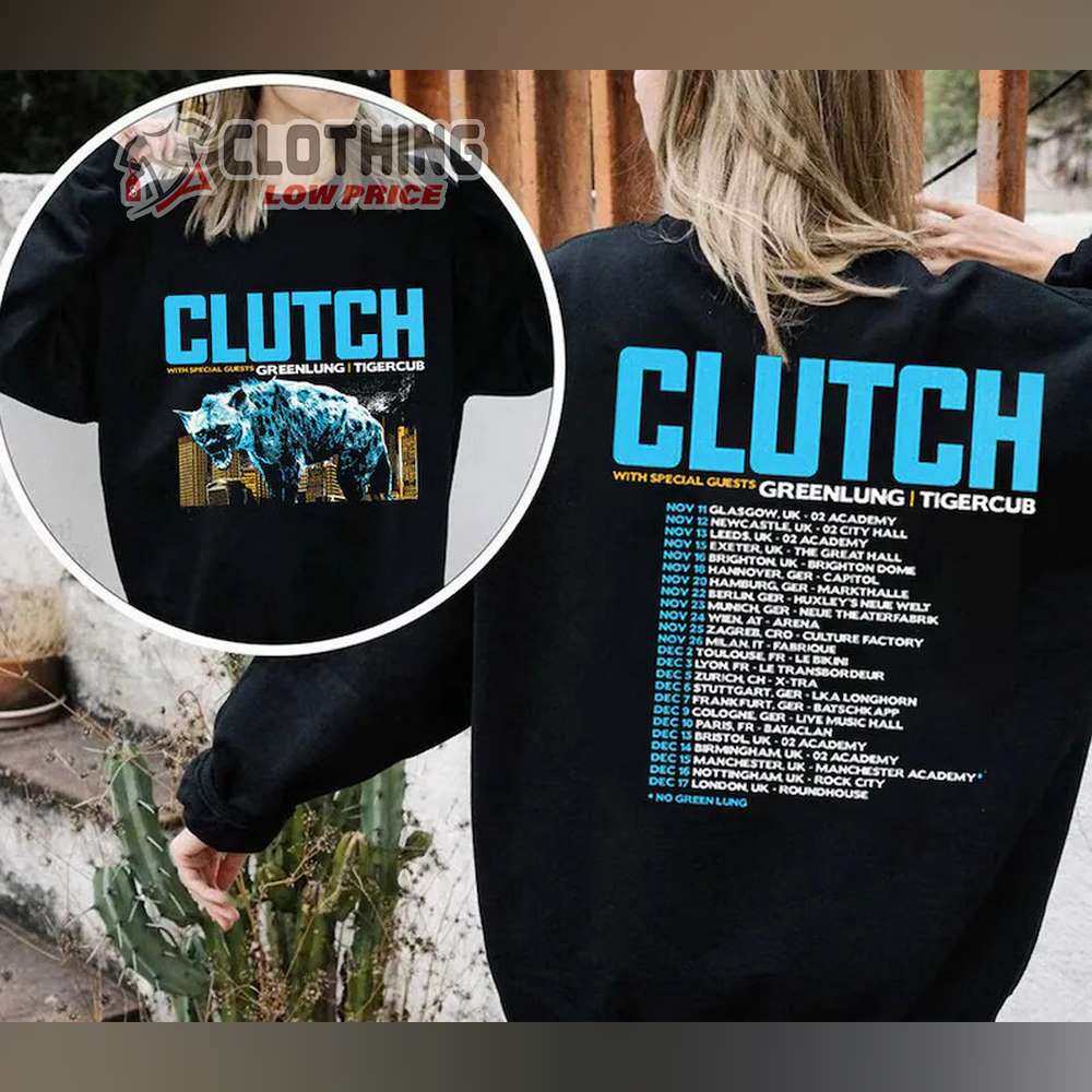 Clutch Tour 2023 UK Merch, Clutch Tour Dates 2023 With Special Guests T-Shirt