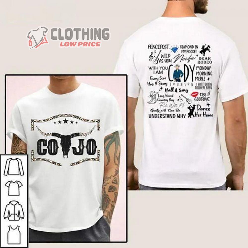 Cody Johnson Tour 2023 Merch, Cody Johnson Greatest Hits Waco, Fort Worth, San Diego, Reno T-Shirt