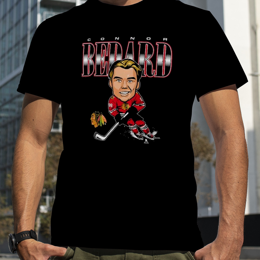 Connor Bedard Chicago Blackhawks Player Caricature T-shirt