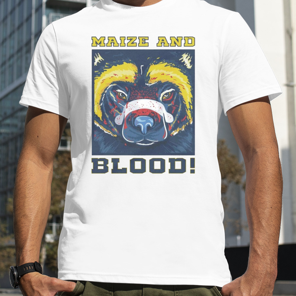 Michigan Wolberines Maize and blood shirt