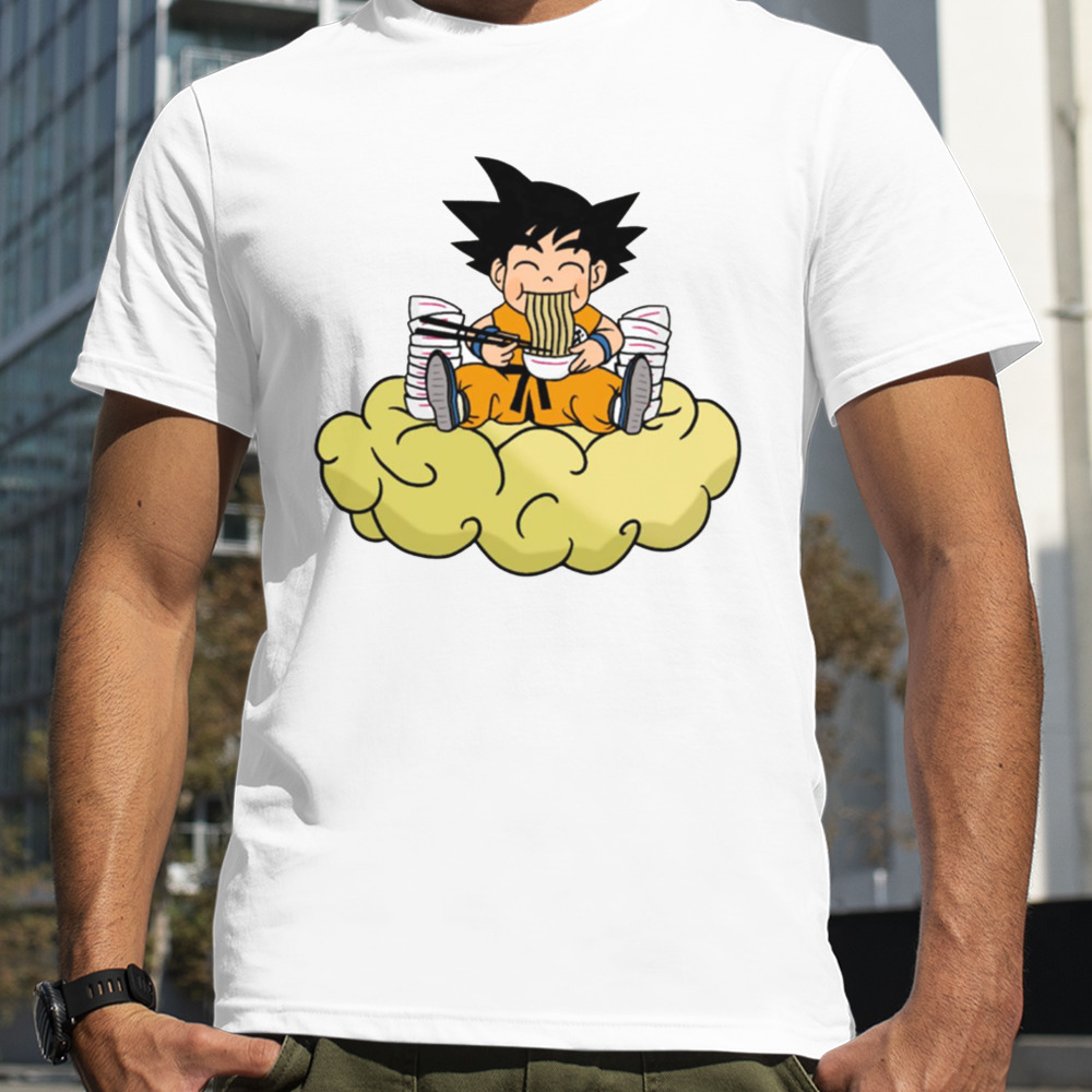 Young Saiyan Eating Noodles Dragon Ball shirt