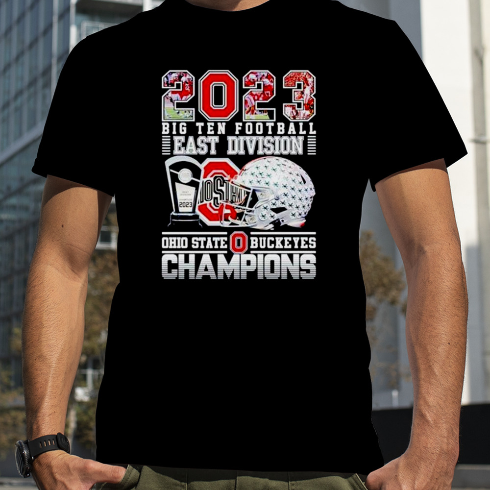 2023 Big Ten Football East Division Ohio State Buckeyes Champions T-Shirt