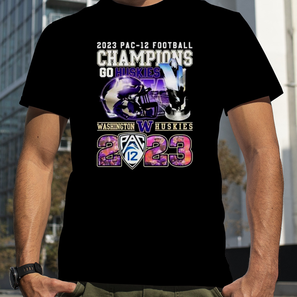 2023 PAC-12 Football Champions Go Huskies Washington Huskies T-Shirt