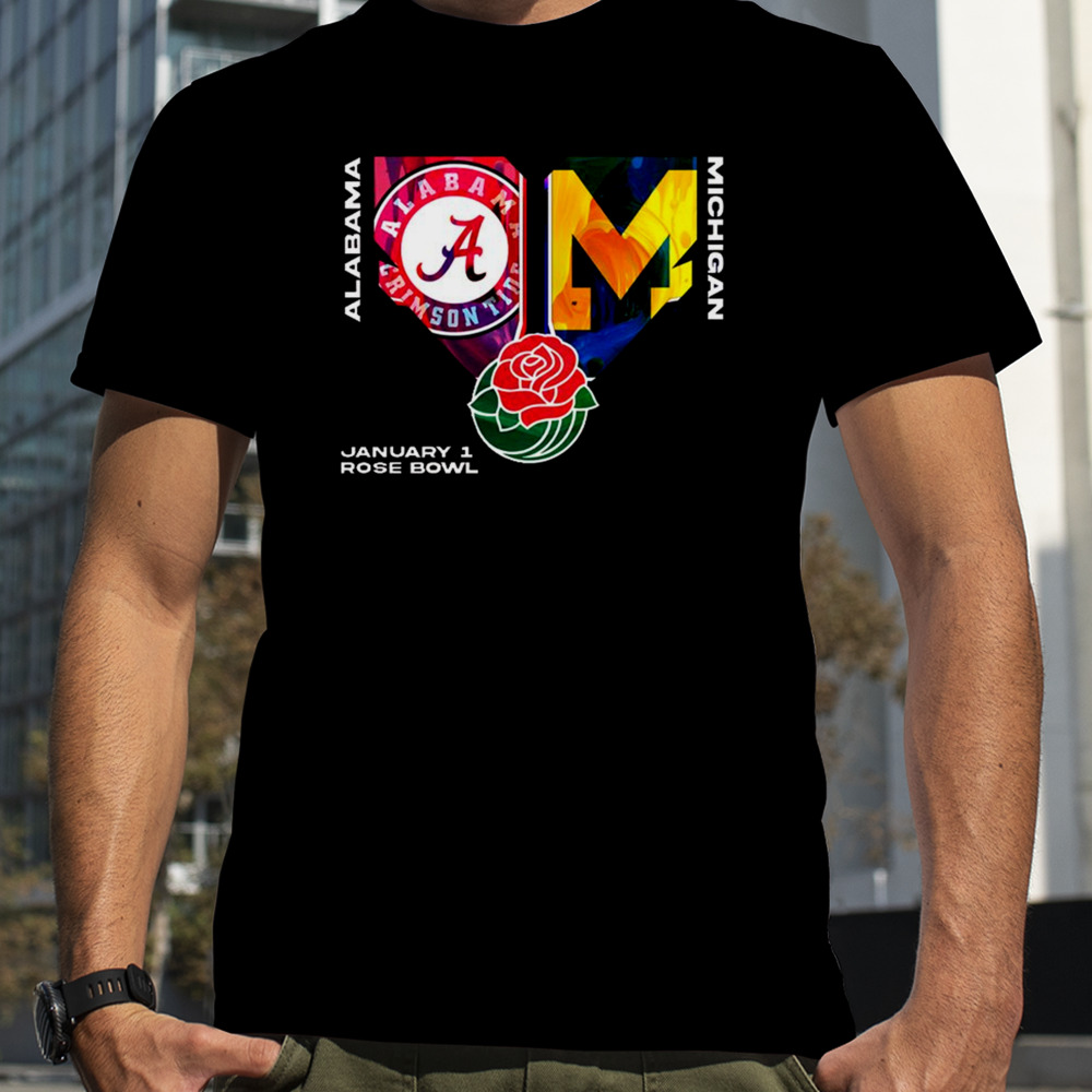 Alabama Crimson Tide vs Michigan Wolverines College Football Playoff January 1 2024 Rose Bowl Roll Tide T-Shirt