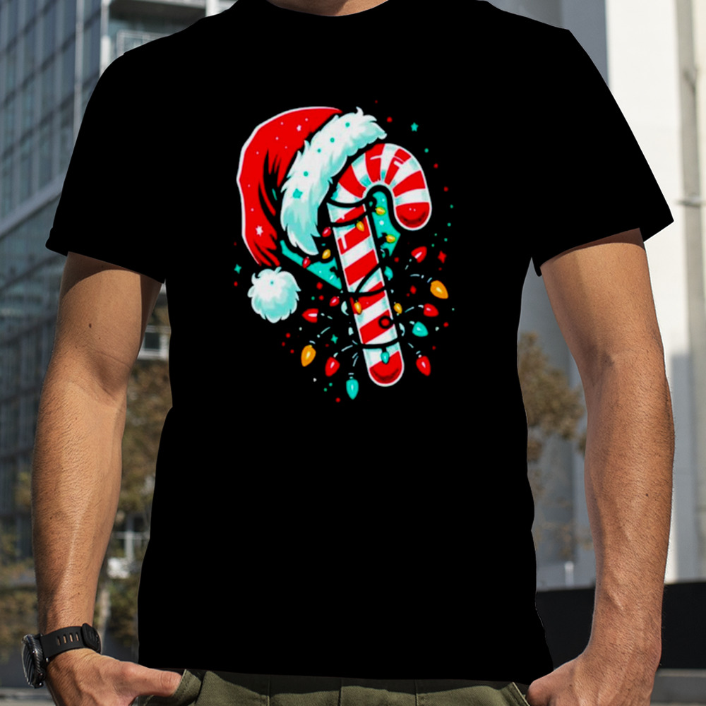 Candy cane crew Christmas lights shirt