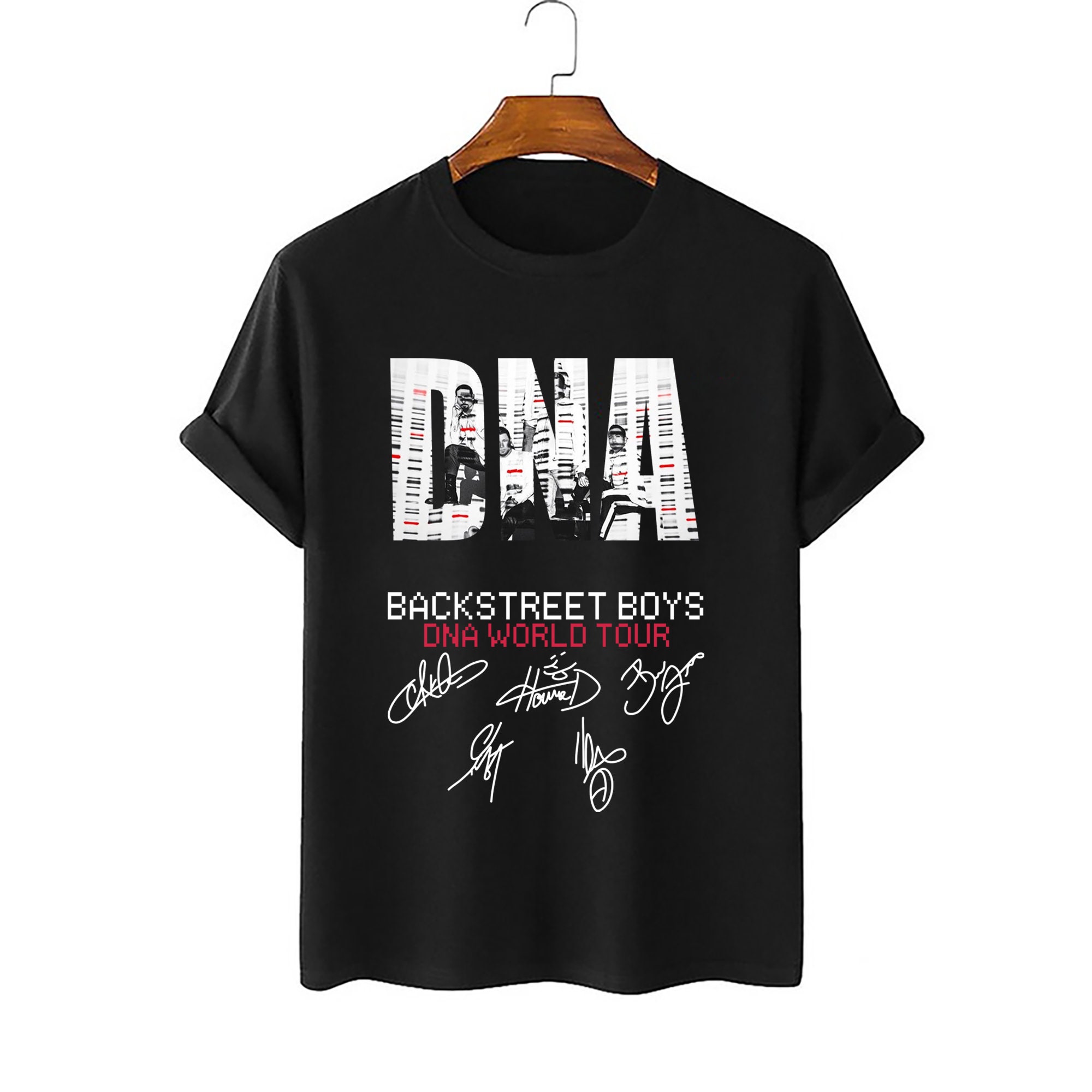 DNA World Tour Backstreet Boys unisex T-Shirt, Long Sleever shirt, Backstreet Boys with Signatures merch