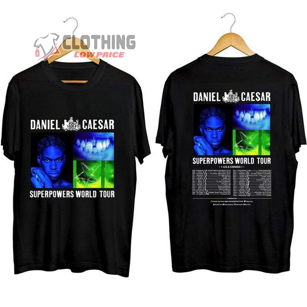 Daniel Caesar Superpowers World Tour 2023 Unisex T-Shirt, Daniel Caesar 2023 Concert Shirt, Daniel Caesar Shirt