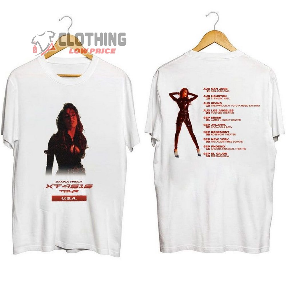 Danna Paola Xt4S1S Tour Usa 2023 Merch, Danna Paola World Tour Shirt, Xt4S1S 2023 Concert T-Shirt