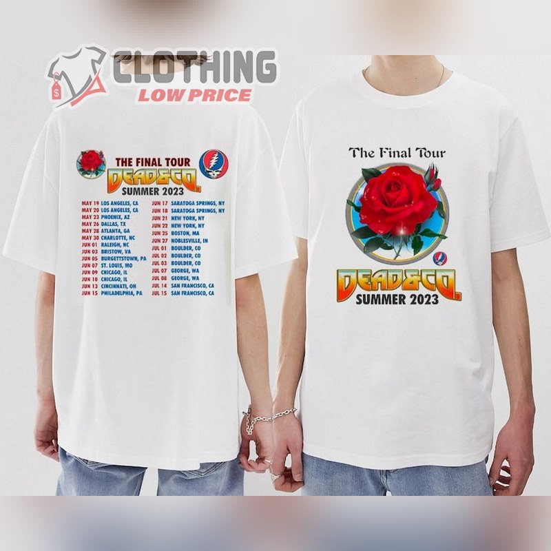 Dead And Company The Final Summer Tour T- Shirt, Dead Co The Final Tour 2023 T- Shirt, Dead And Company Fan Lovers Shirt, Dead And Company Pits 2023 Merch