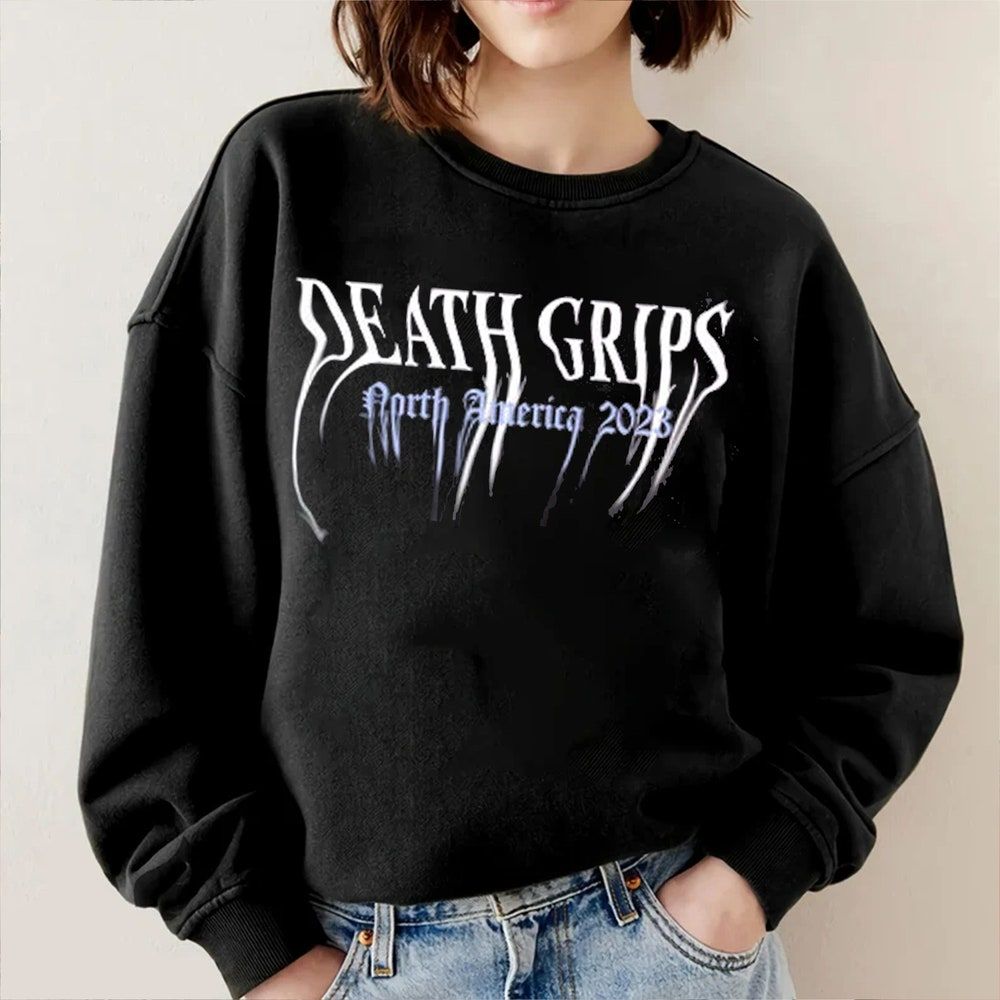 Death Grips Band North America Tour 2023 With Dates Sweatshirt, Death Grips World Tour 2023 Setlist T-Shirt