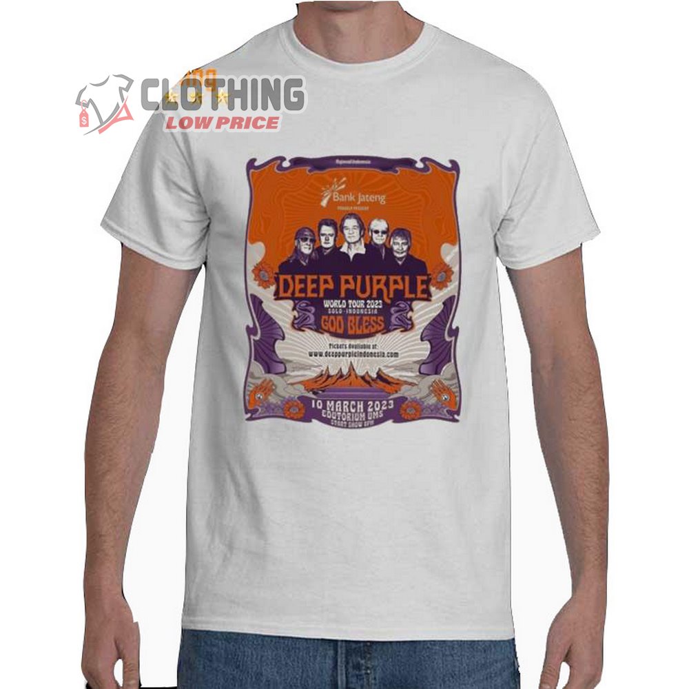 Deep Purple World Tour 2023 Solo Indonesia God Bless Merch Deep Purple World Tour 2023 T-Shirt