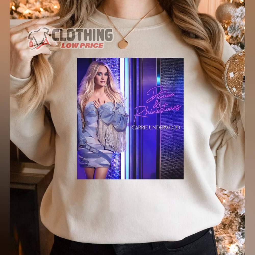 Denim And Rhinestones Tour 2022 Carrie Underwood Merch Carrie Underwood World Tour Shirt Carrie Underwood Denim And Rhinestones Tour 2022 T-Shirt