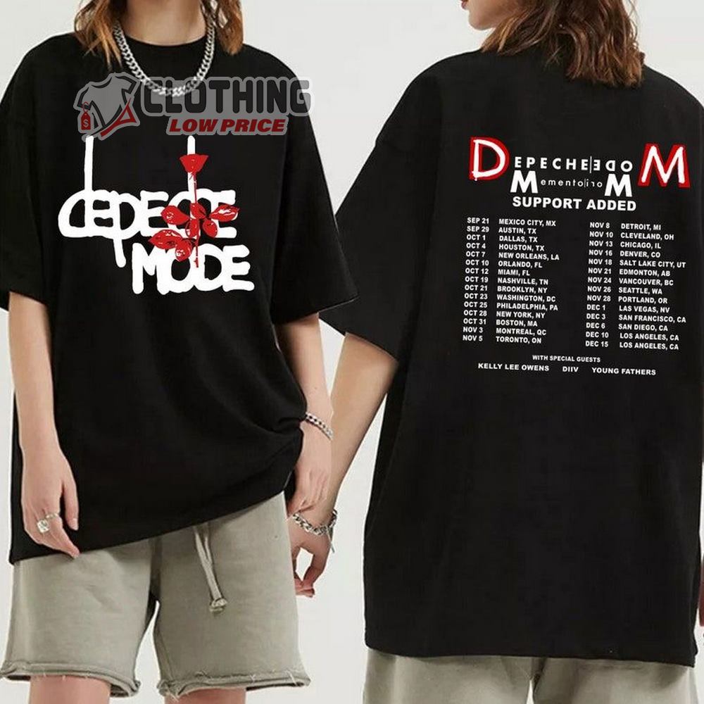 Depeche Mode Fall Tour Dates 2023 Unisex T-Shirt, Depeche Mode Memento Mori Tour Ticket Merch, Depeche Mode Ticket Price Shirt, Depeche Mode 2023 Concert Tee