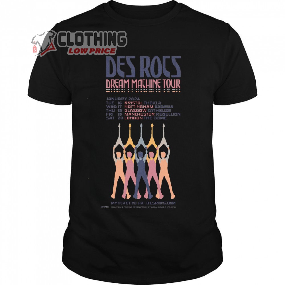 Des Rocs European Headline Tour 2024 Merch, Des Rocs New Album Dream Machine Tour Shirt, Des Rocs Tour 2024 T-Shirt