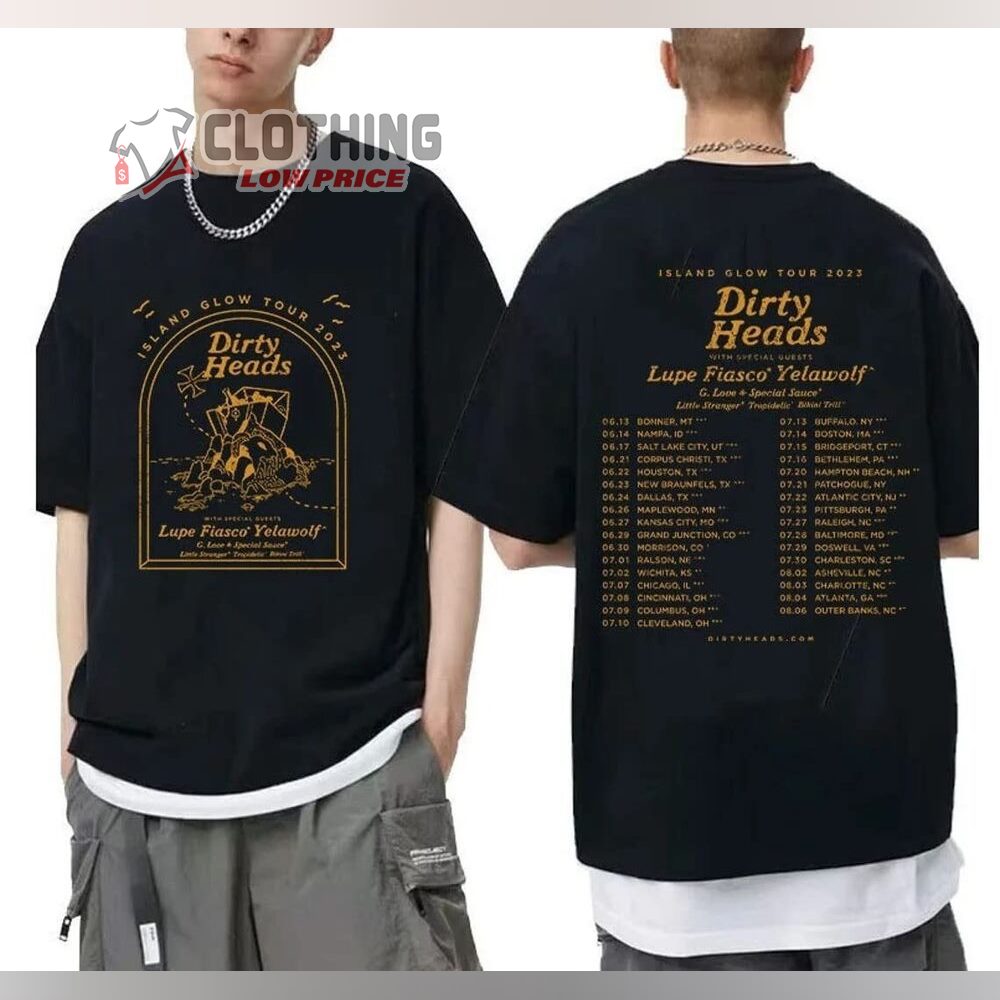 Dirty Heads Island Glow Tour 2023 Merch Dirty Heads World Tour 2023 With Special Guests T-Shirt