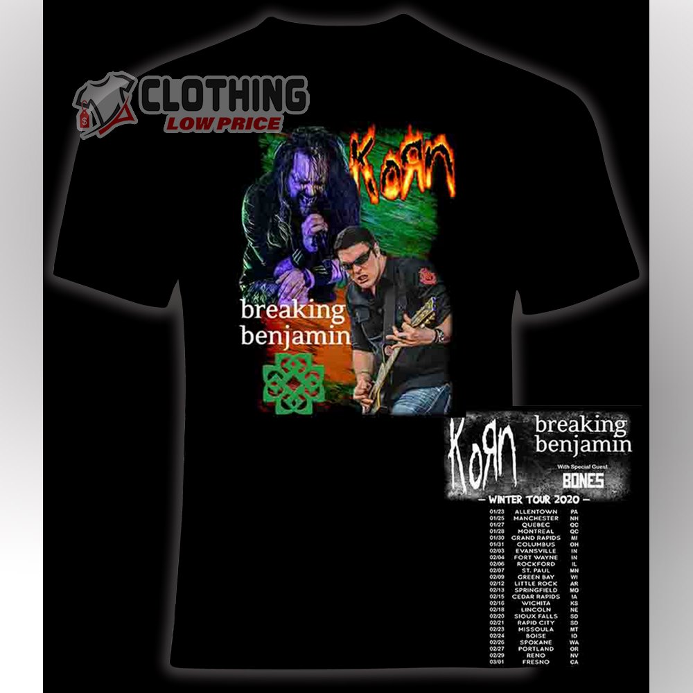 Disturbed Breaking Benjamin Tour 2023 Shirt, Breaking Benjamin New Album 2023 Shirt, Breaking Benjamin Tour Setlist Shirt