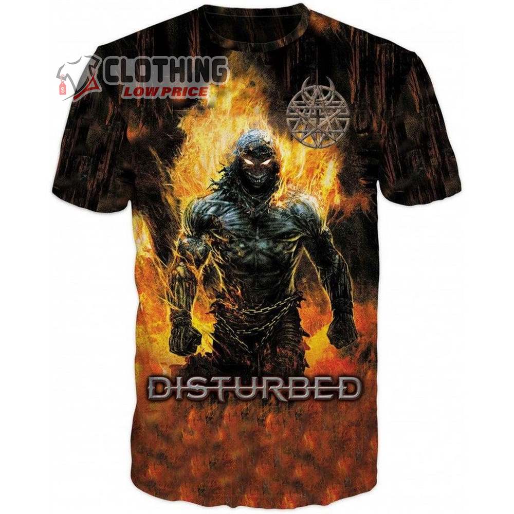 Disturbed The Vengeful One 3D All Over Printed Shirts, Disturbed Concert Phoenix Tee Shirt