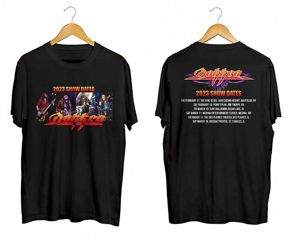 Dokken Band Shirt 2023 Show Dates Merch, Dokken Tour 2023 Shirt 2023 Show Dates Dokken Band T-Shirt