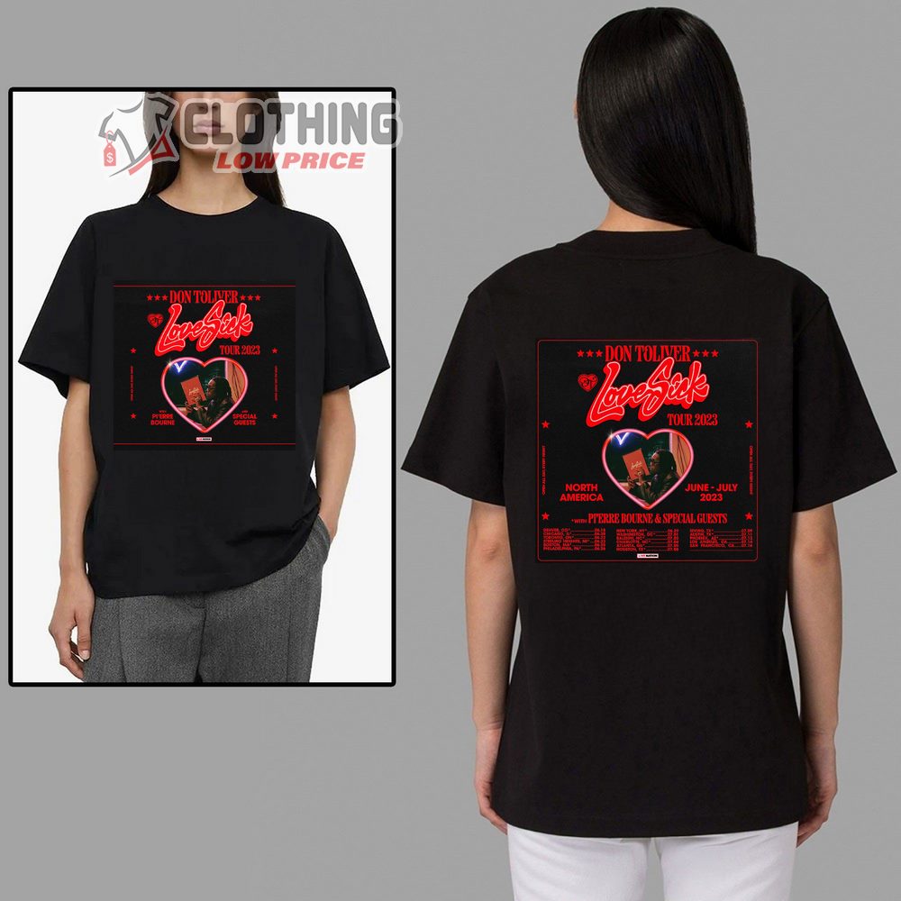 Don Toliver Announces Thee Love Sick Tour 2023 Merch, Love Sick Tour 2023 Shirt, Don Toliver Concert 2023 T-Shirt