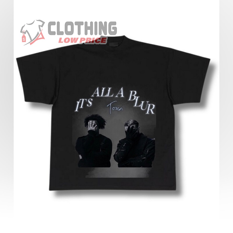 Drake 21 Savage Its All A Blur Tour 2023 Merch, Drake Album Her Loss T-Shirt, Drake Graphic Tee