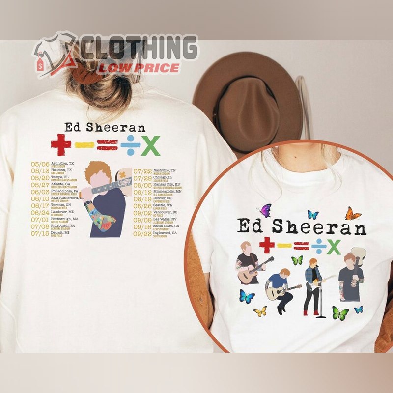 Ed Sheeran The Mathematics Tour Dates Merch, 2023 Ed Sheeran Concert Tee, Ed Sheeran Face T Shirt