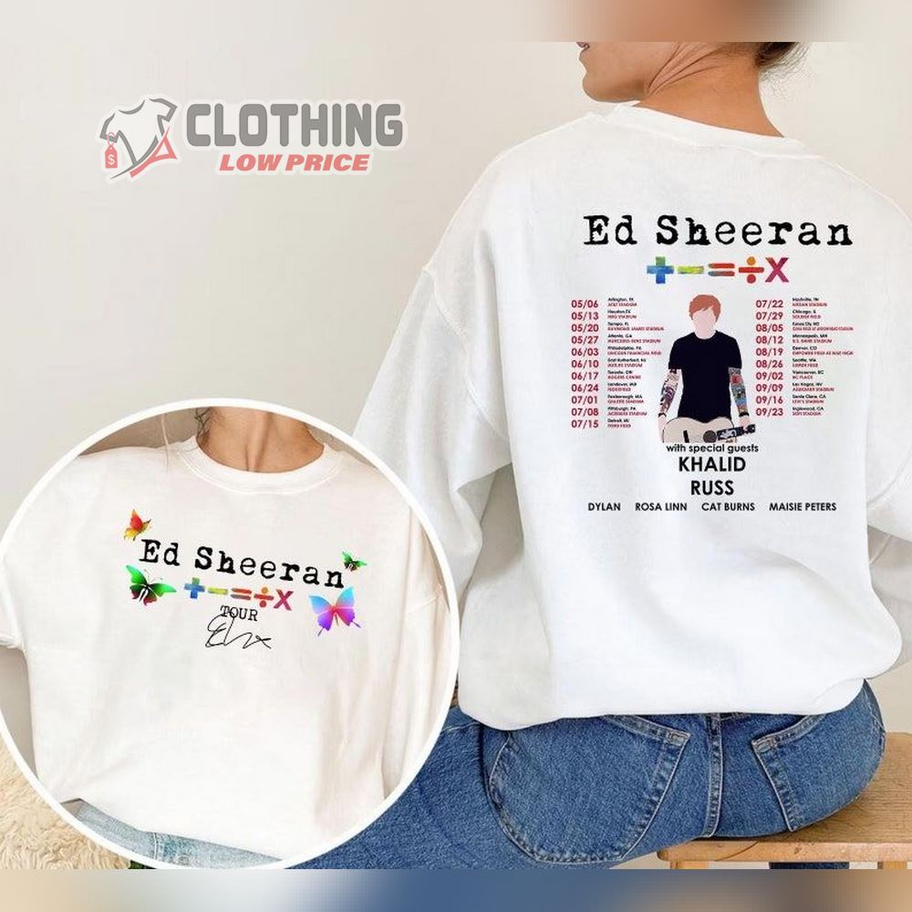 Ed Sheeran Tour Dates 2023 Shirt, Ed Sheeran  Bad Habits Tour 2023 Shirt, Ed Sheeran Mathematics Tour 2023 Merch