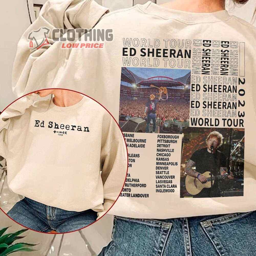 Ed Sheeran World Tour 2023 Merch Ed Sheeran Music Concert 2023 Shirt, Ed Sheeran Music Tour 2023 T-Shirt