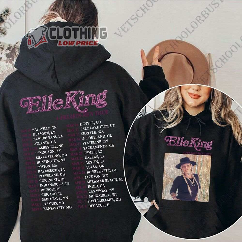 Elle King A-Freakin Men Tour 2023 Merch Elle King Country Music Concert 2023 Shirt A-Freakin Men Tour 2023 Setlist T-Shirt