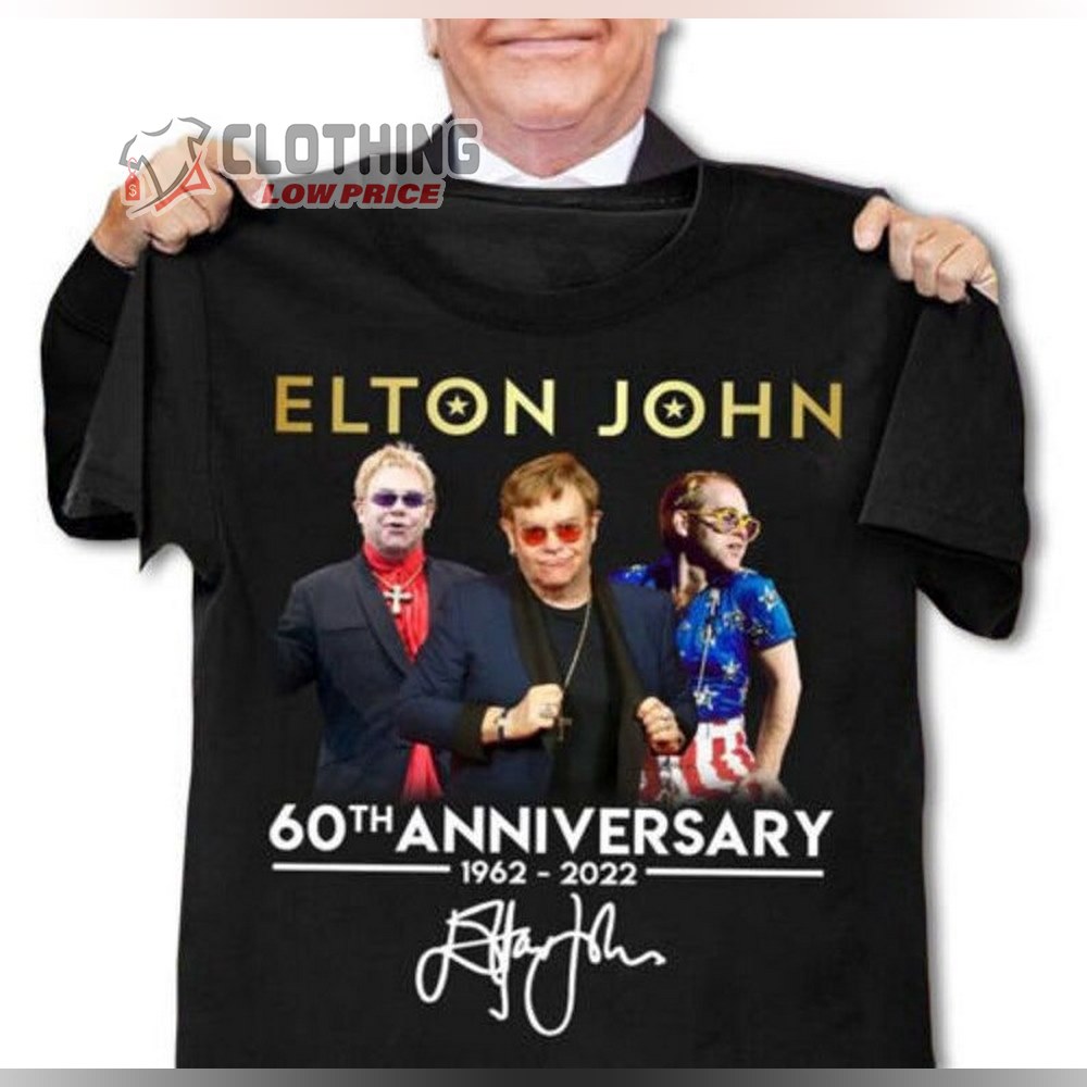 Elton John 60Th Anniversary 2022 Shirt, Elton John Farewell Yellow Brick Road Setlist Merch, What to Wear to Elton John Concert Sweatshirt