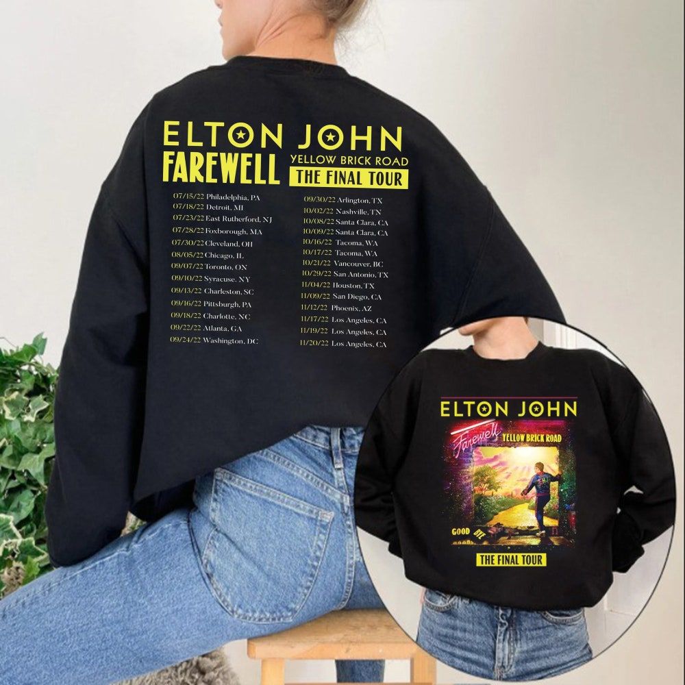 Elton John Farewell Tour Yellow Brick Road The Final Tour 2022 T-Shirt