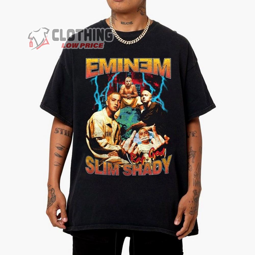 Eminem Black Slim Shady Rap God Eminem Christian Song T-Shirt