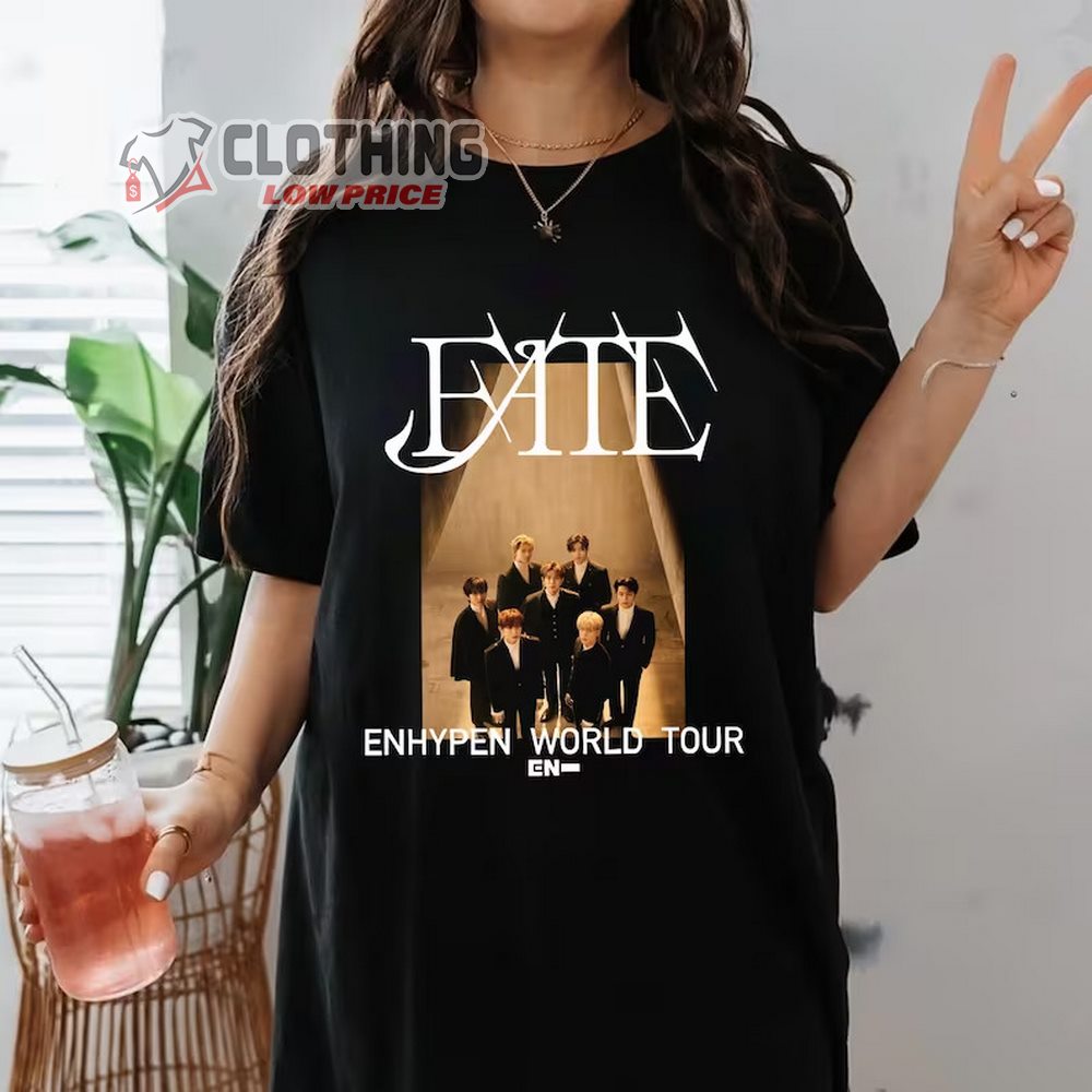 En World Tour Fate Merch, Enhypen Tour 2023 Tickets Shirt, Enhypen US Tour 2023 Tickets T-Shirt