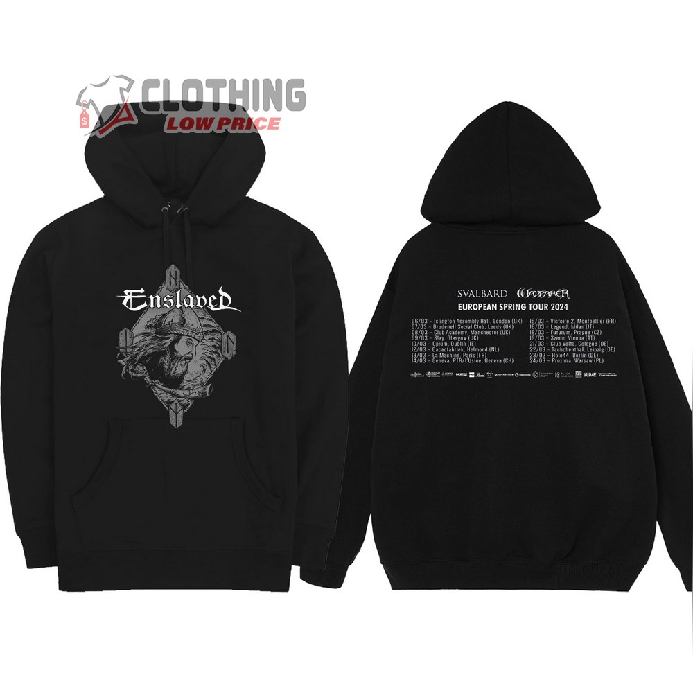 Enslaved Spring Tour Dates 2024 Merch, Enslaved Music Tour 2024 Shirt, Enslaved UK And European Tour 2024 Hoodie