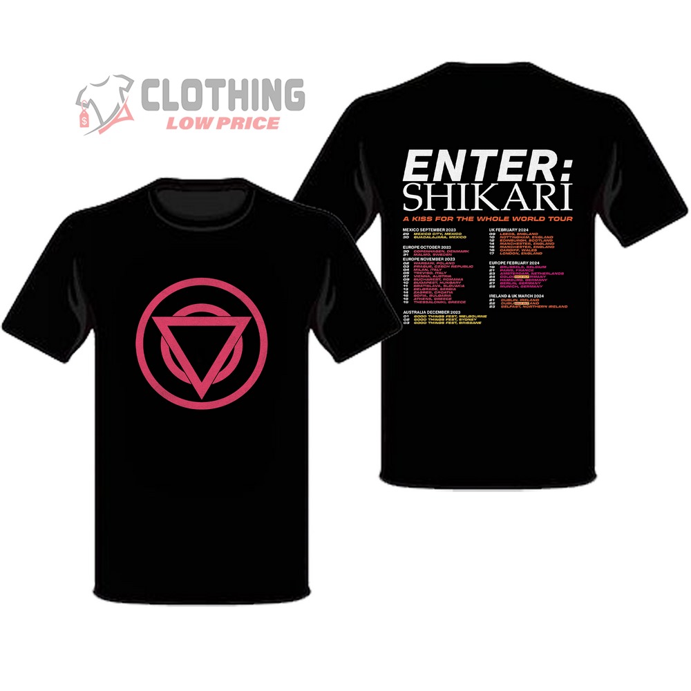 Enter Shikari 2023 And 2024 Tour Dates And Setlist Merch, Enter Shikari Logo Printed T-Shirt For Concert