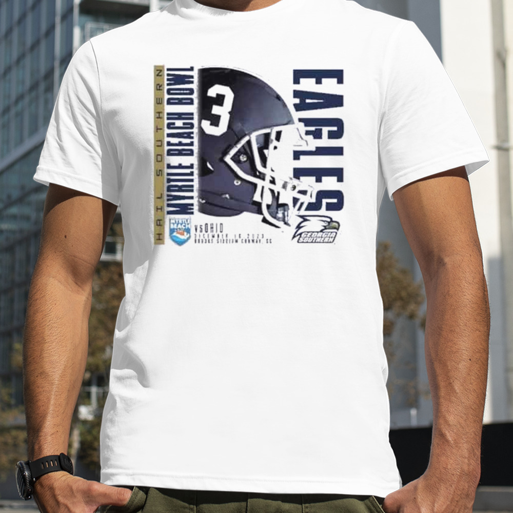 Georgia Southern Eagles 2023 Myrtle Beach Bowl Helmet T-Shirt