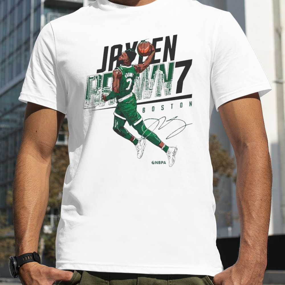 Jaylen Brown Boston Celtics cartoon signature shirt