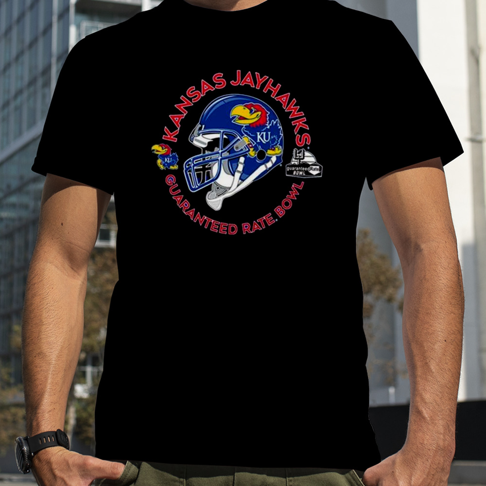 Kansas Jayhawks Helmet 2023 Guaranteed Rate Bowl Shirt